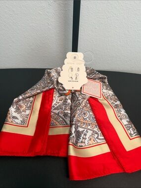 Sunday State | Bold Retro Orange Paisley Scarf